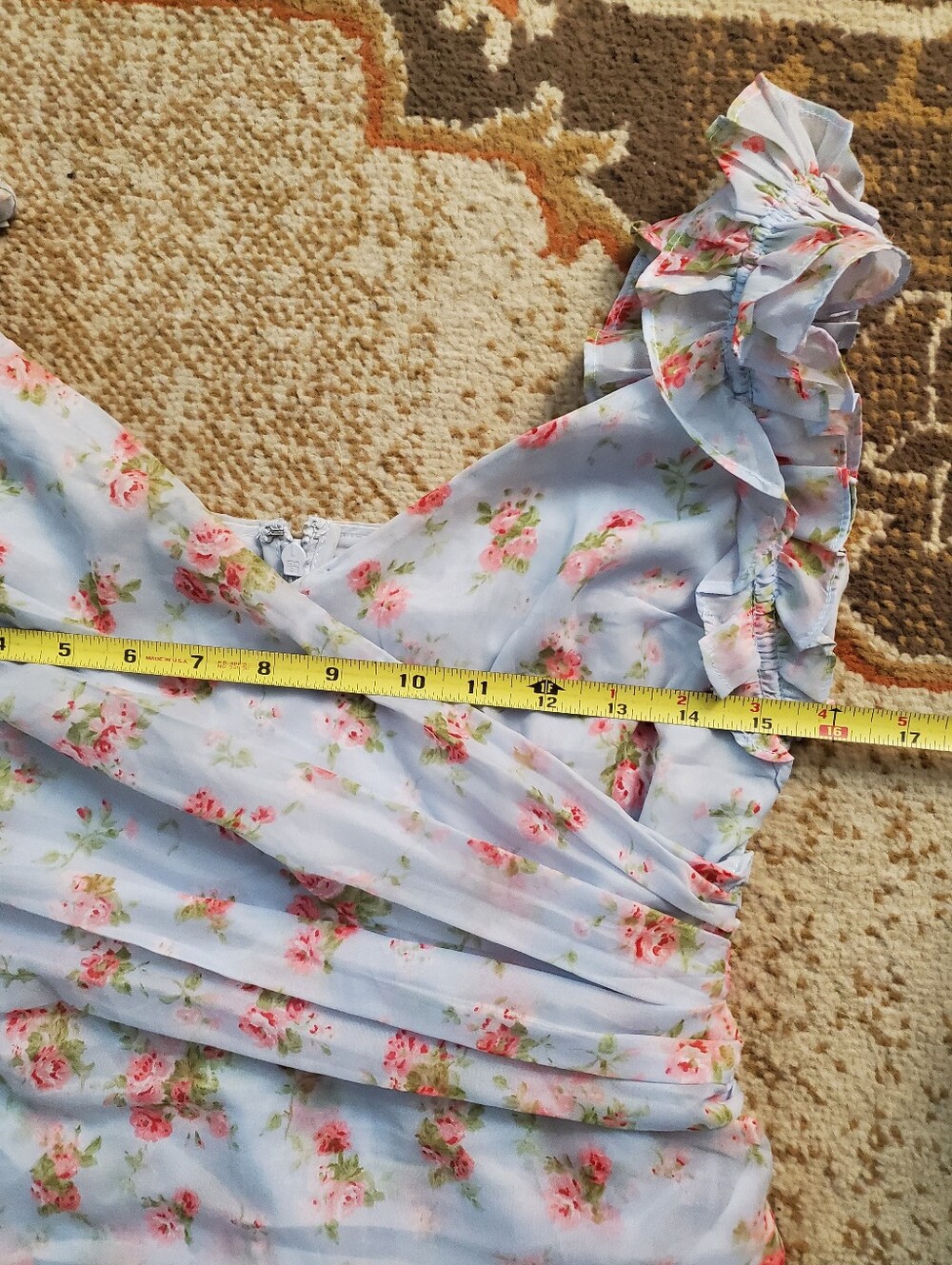 ABERCROMBIE & FITCH Hi Low Matinee Chiffon Layered Ruffled Romantic S - Picture 7 of 9